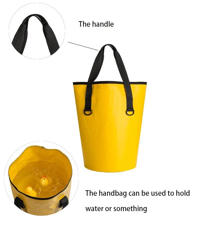 30L PVC Waterproof Portable Foldable Camping Fishing Picnic Water Bucket