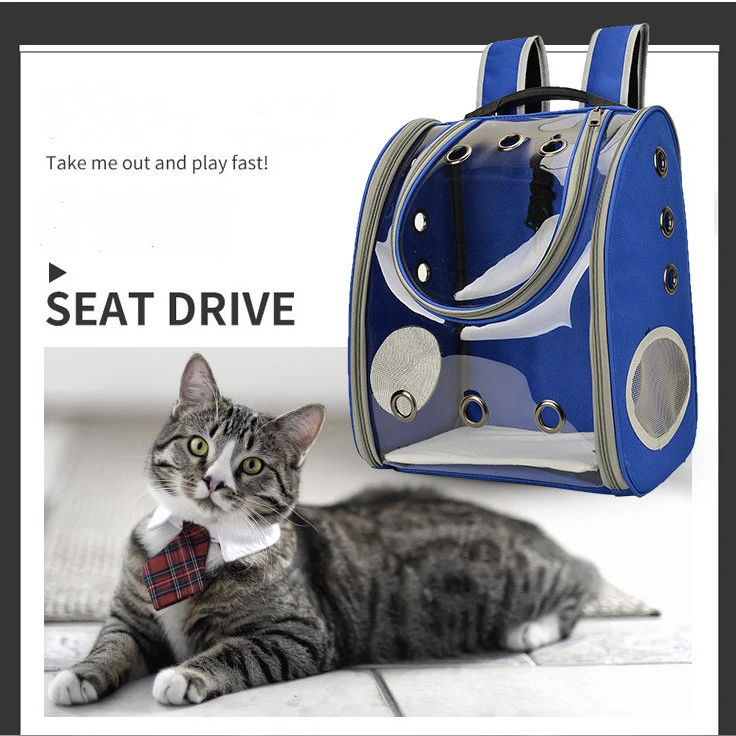 Transparent PVC Folding Breathable Pet Bag Dog Cat Large-Capacity Pet Backpack