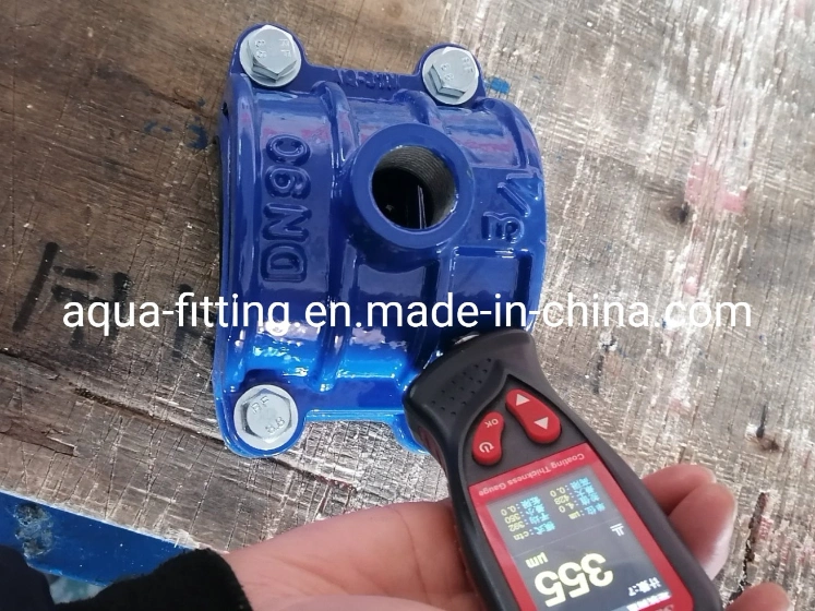 Ductile Iron Fitting Tapping Saddle for PVC PE Pipe Clamp