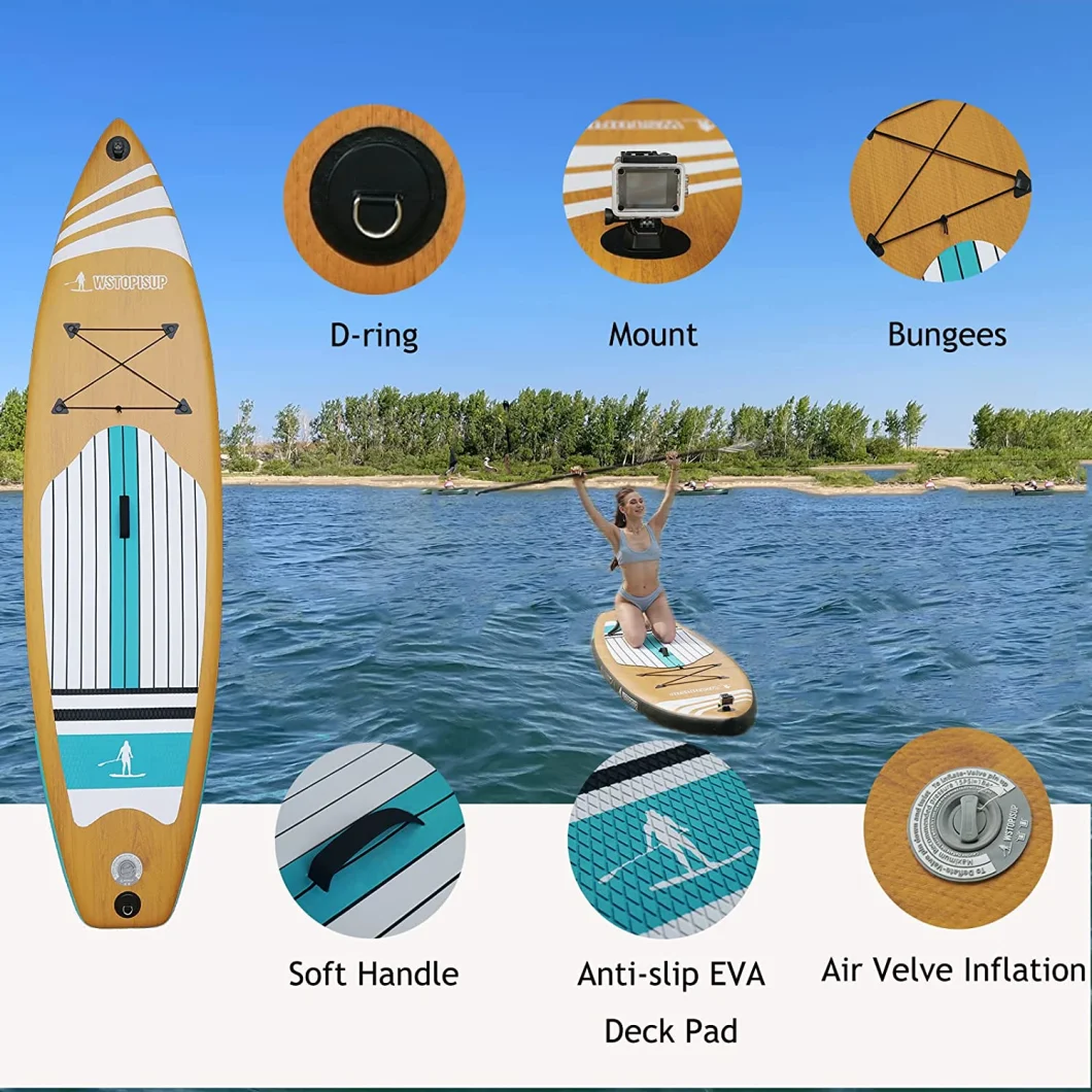 Drop Stitch PVC Inflatable Sup Paddle Board Custom Paddle Board in 10′6FT