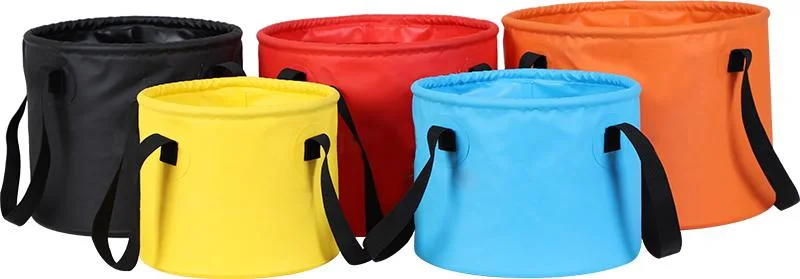 Outdoor Travel Camping Custom Logo Collapsible Water Bucket Portable PVC Folding Bucket
