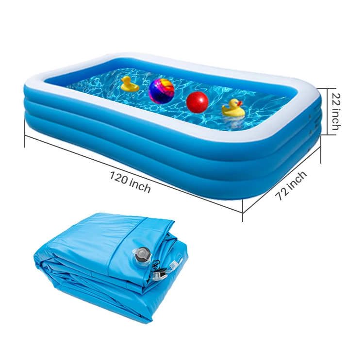 Custom Family Outdoor Large Swimming Pool Summer Rectangular PVC Inflatable Pool