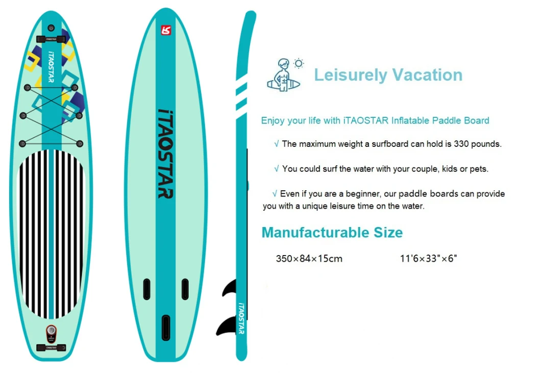 Itaostar Wholesale Sup Board Inflatable Surf Boards Stand-up Paddleboard Sup Surfboard New Professional Inflatable PVC Stand up Sup Paddle Boad