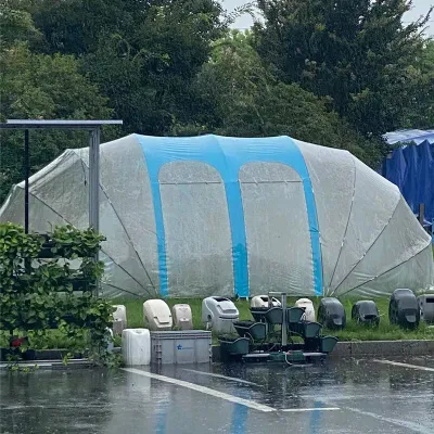 Fábrica Starmatrix al por mayor 5m 6m cubierta transparente tipo cúpula de piscina inflable de PVC