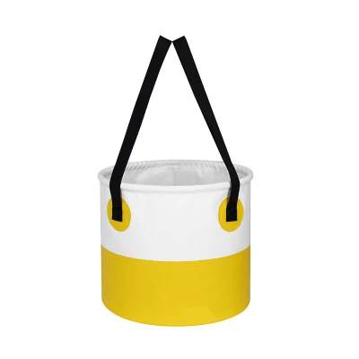 13L Cubo de PVC plegable portátil multifuncional Fácil de llevar Bolsa de almacenamiento de color de costura impermeable Contenedor de agua para acampar al aire libre Pesca en vivo