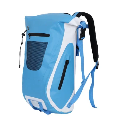 Lona de PVC 500d, bolsa seca impermeable para deportes al aire libre, mochila de senderismo plegable con logotipo personalizado