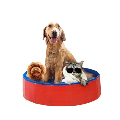 Piscina de baño divertida para mascotas de verano fresco, piscina plegable para mascotas, piscina inflable grande plegable de PVC para perros