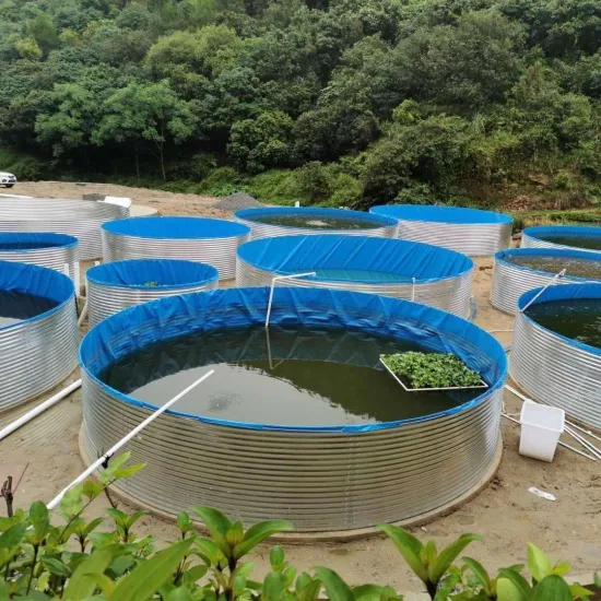 Tanque de piscicultura de lona azul de PVC plegable de plástico